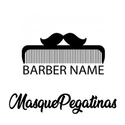 Vinilo Adhesivo Barbería Nombre.