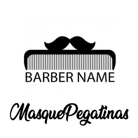 Vinilo Adhesivo Barbería Nombre.